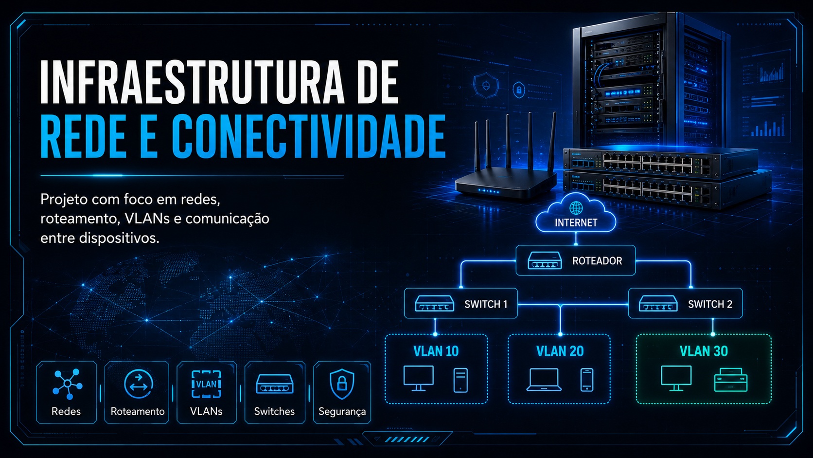 Capa do projeto Infraestrutura de Rede e Conectividade