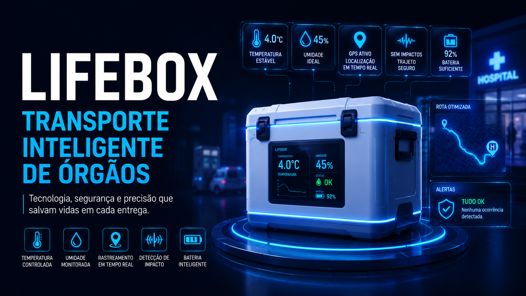 Capa do projeto LifeBox — Transporte Inteligente de Órgãos
